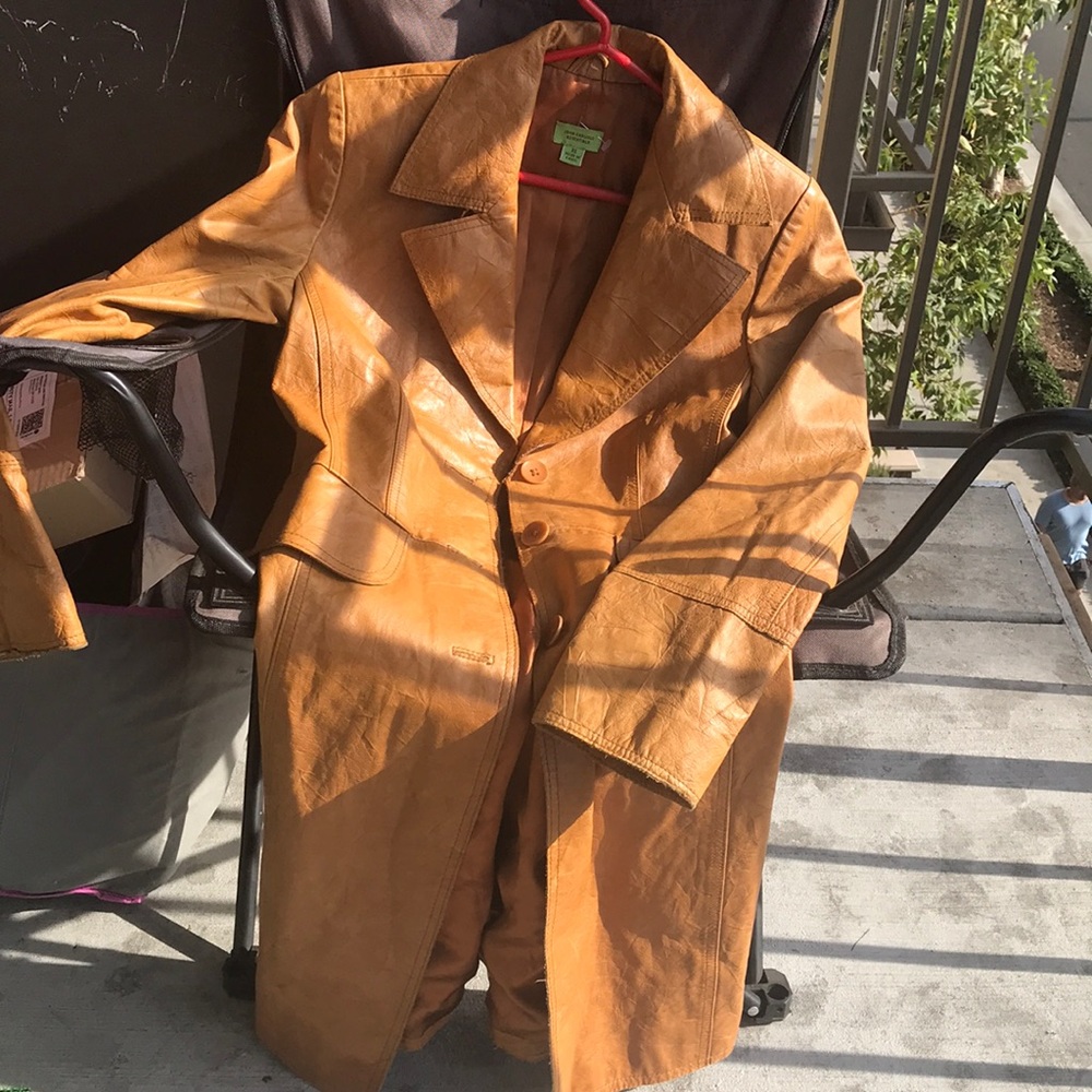 Ladies Leather Maxi Coat